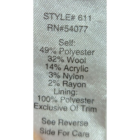 EUC CAbi Womens Size S Tweed Vest Zip Front All Tied Up Wool Blend Green Plaid - Picture 7 of 8